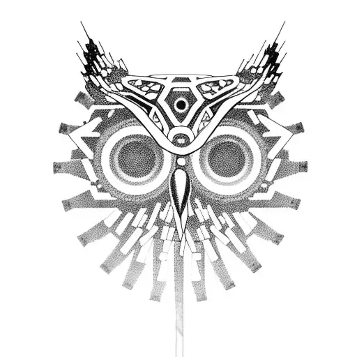 A Mechanical Owl With Gears And Pistons Incorporated Into Its Design