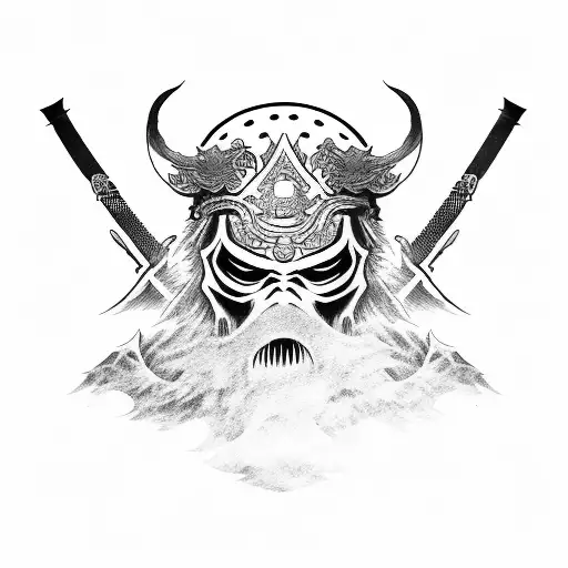 Ghost Of Tsushima Mid Mask And Sword