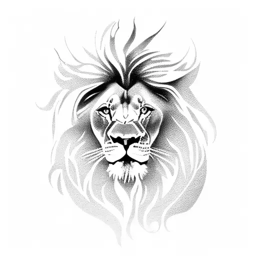 Lion Head With Thorns Around Its Forehead