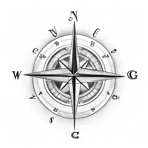 Create A Compass With A G Clef Inside And Outside The Compass Write The Name Alvin