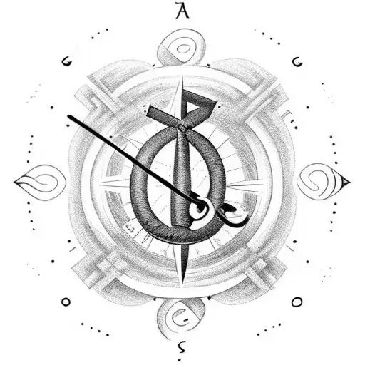 Create A G Clef With A Compass And The Name Alvin