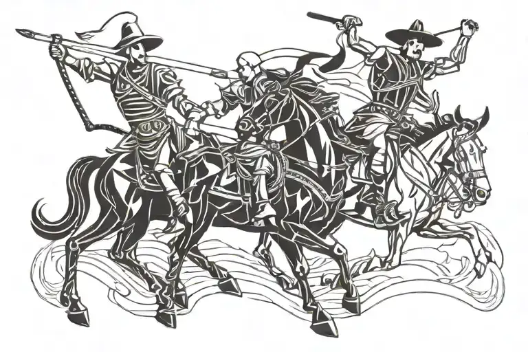 Picasso Don Quixote One Shoulder Blade And Bulls And Bull Fighters The Other