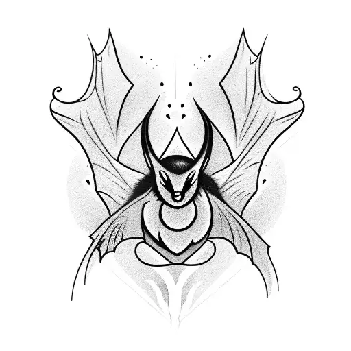 Bat Tattoo Neck Melting To The Chest And Creating A Lettering