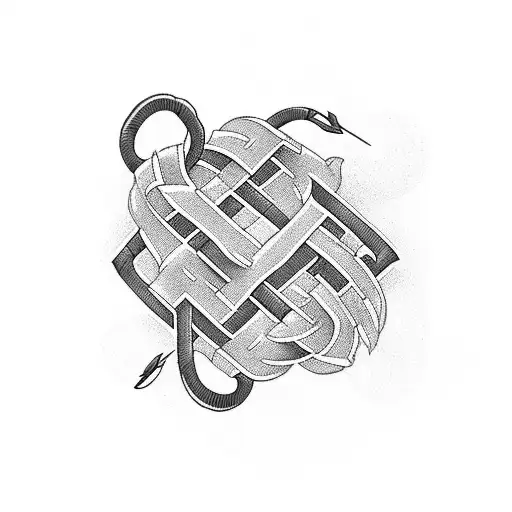 Harrington Clan Knot Mixed With Chinese Letter For Yee