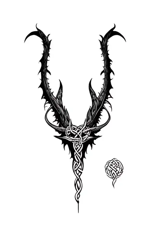 Celtic Knotwork Intertwined Demon