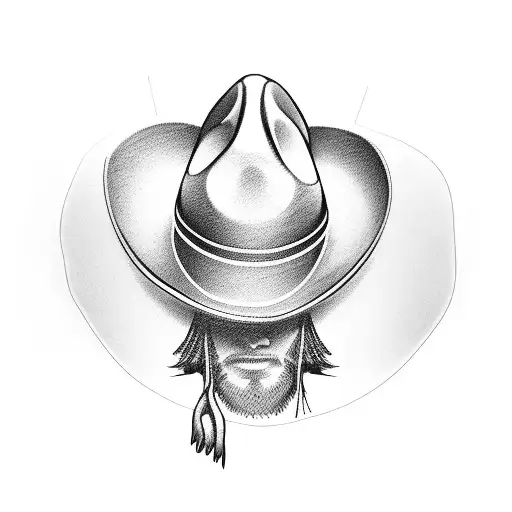 Shadow Of A Cowboy With A Hat