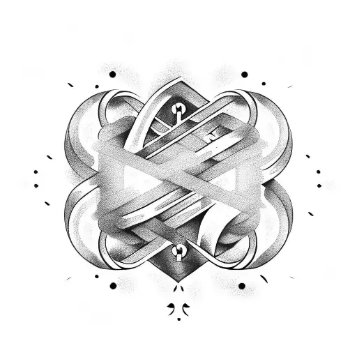 Abstract Smoke Patterns Intertwined With Barbell And Dumbbell Shapes