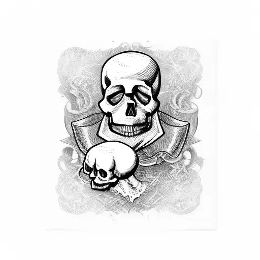 Skull Top Hat Cards Cigar