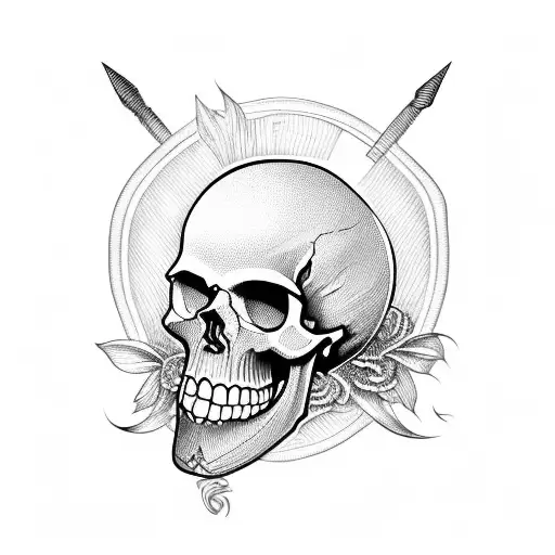 Skull Vegetables Knive Caserol