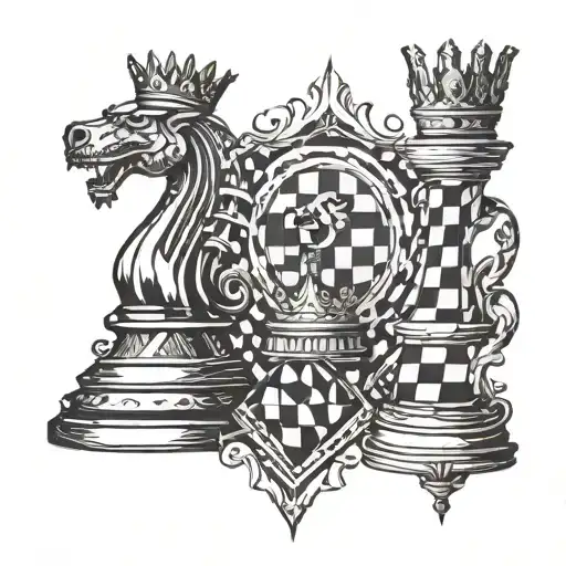 Cybersigilism Tattoo Of King Of Chess Symbol