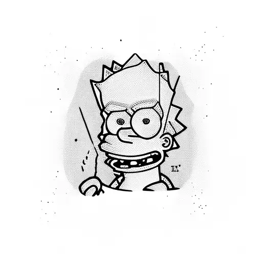 Bart Simpson As Football Hooligan