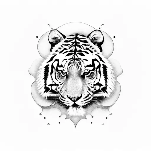 Majestic Tiger In A Fantasy Setting