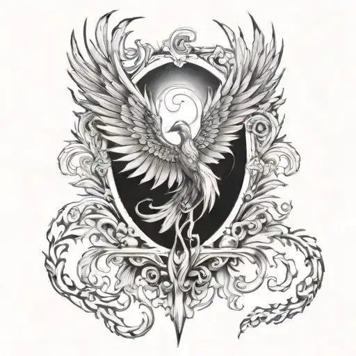 A Phoenix Rising From The Ashes Symbolizing Transformation And Strength