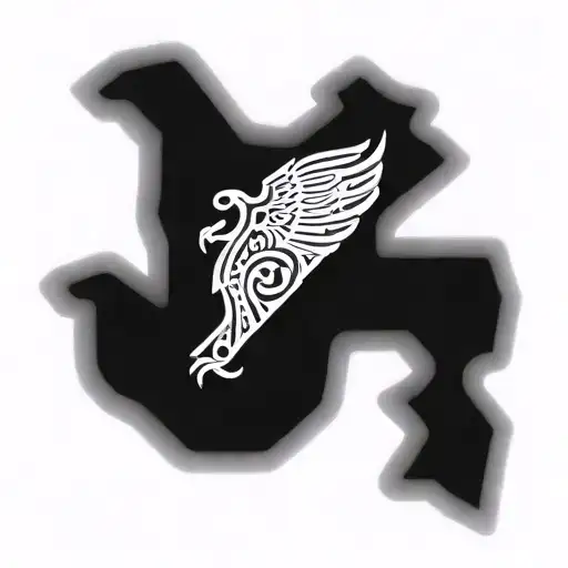 A Symbol For A Person Who Loves Iran And Mongolia And A Symbol Of German Nazism With The Letter A