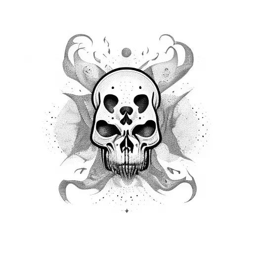 Black Abstract With Horror Themes