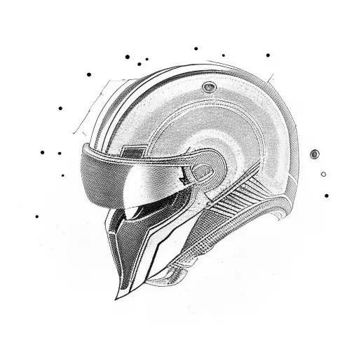 Motorcycle Helmet With Spartan Plume