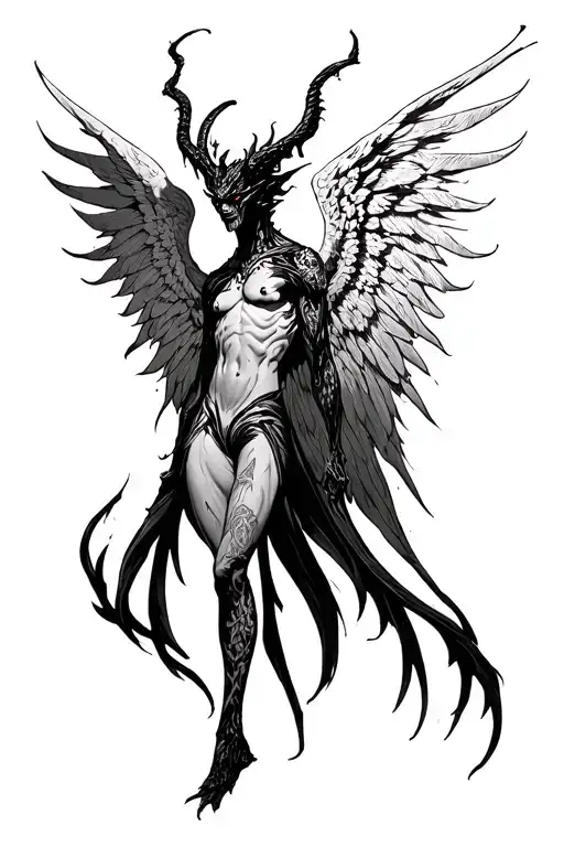 Demon Full Body Wings Expanded