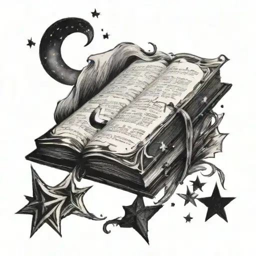 A Book With Pages Made Of Stars And Moons