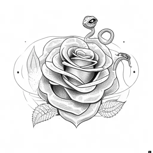 Snake And Roses