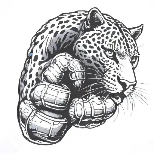 A Boxing Glove Morphing Into A Powerful Panther Symbolizing Strength And Confidence