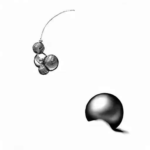 A Silver Ball On A Black Background