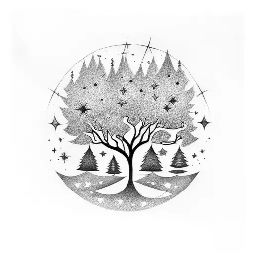 Tree And Stars