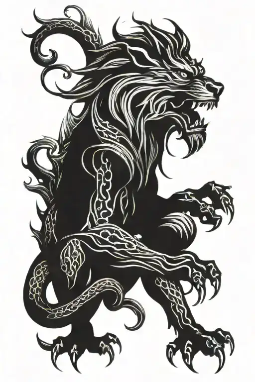 Dragon Lion Roaring