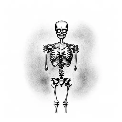 Sunbathing Full Body Skeleton