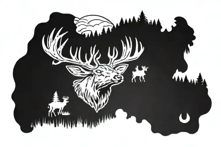 Hunting Whitetail Deer In The State Of Iowa Logo