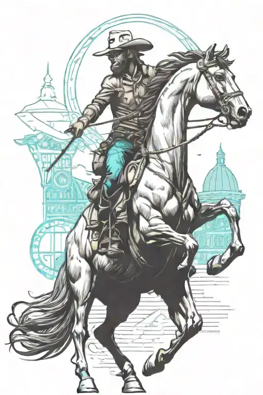 Denver Airport Bronco Statue Full Body Black And Grey With A Turquoise Eye Horse Only