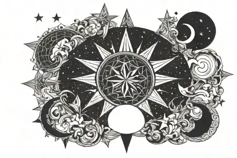 North Star And Black Moon