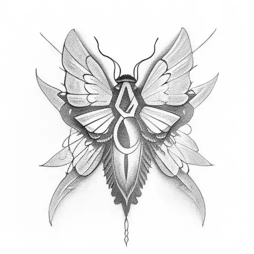 Moth With Ouija Board Wings