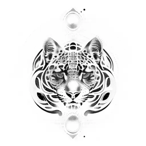 A Psychedelic Electronic Music Waveform Design Incorporating A Jaguar Silhouette