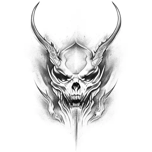 Diablo Con Cara Humana Y Vigote