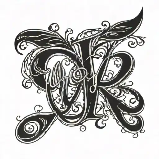 Calligraphy Ligature Word Why