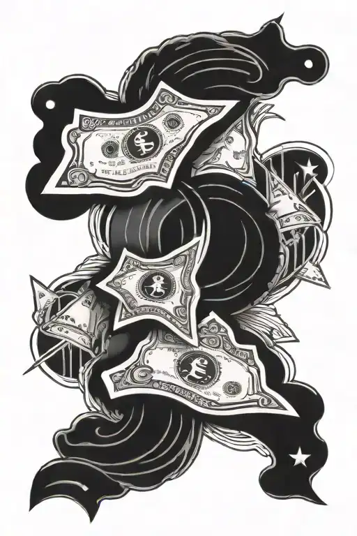 Money Thight Tattoo Design