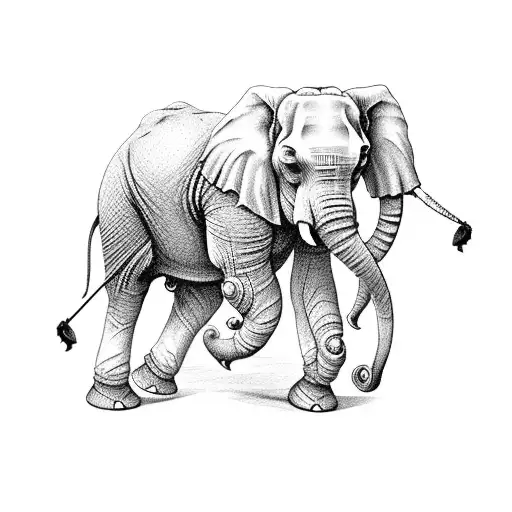 War Elephant With Warrior On Back