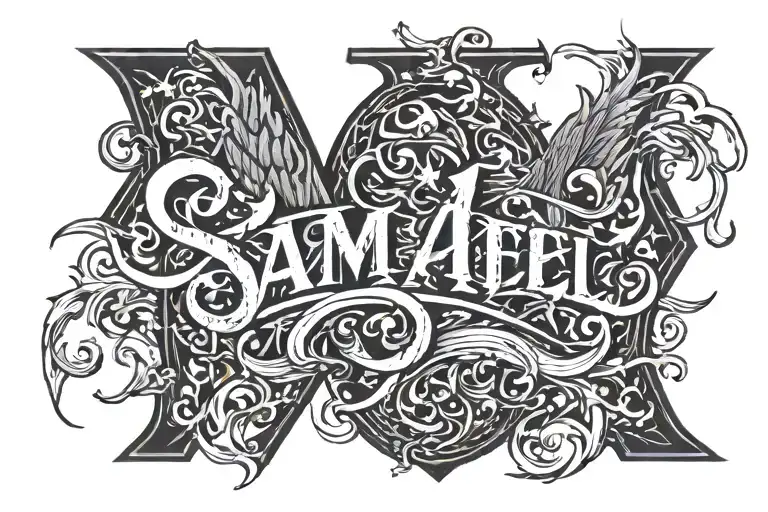 Samael Lettering Style