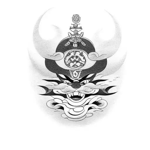 Combine Elements Of Traditional Japanese Tattoo Art With German Folklore Motifs