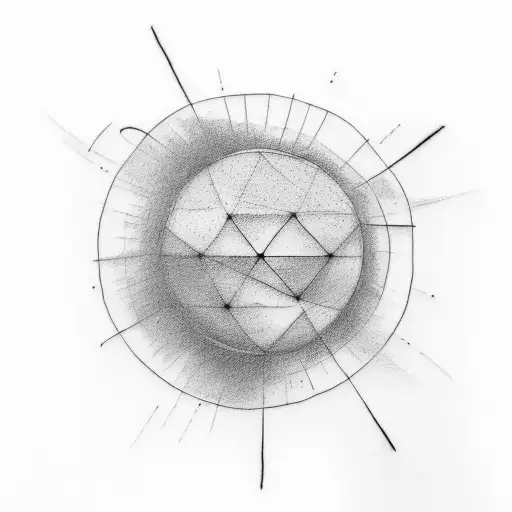 A Minimalist Sketch Of A Dark Star Symbolizing Mystery And Simplicity