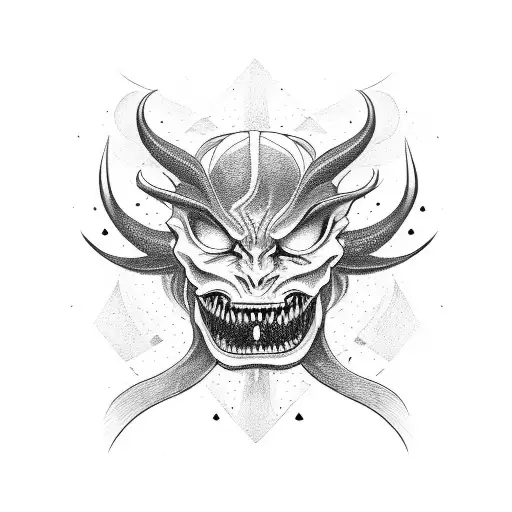 Demon With 26 Number On Face