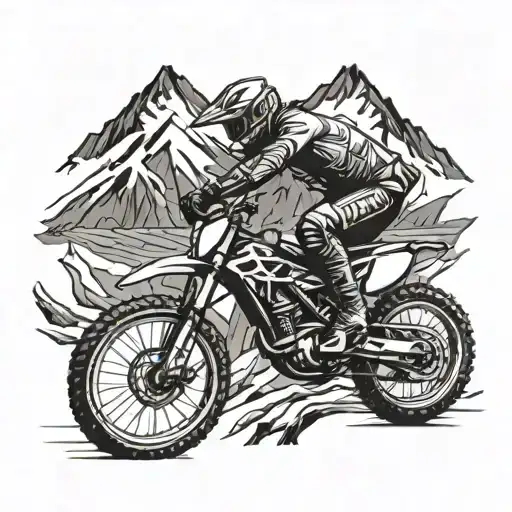Mountain Bike Racing And Motocicletas