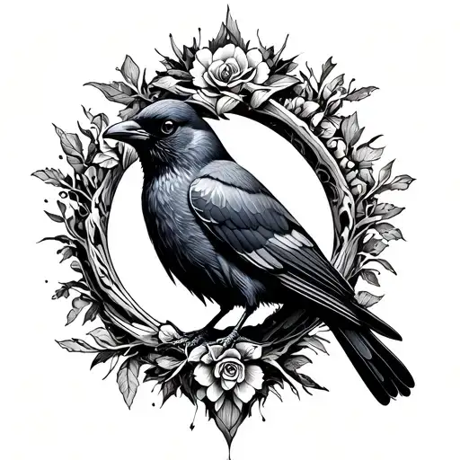 Jackdaw Tattoo In The Style Of Elden Ring