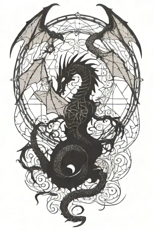 Ethereal Gothic Dragon Spiritual Dainty Geometric Death