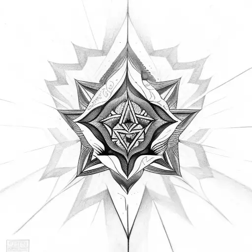 Merkaba With Half Sun