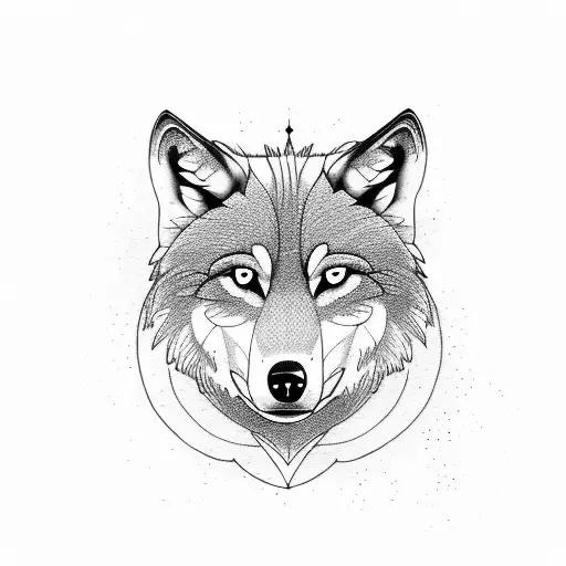 Wolf With Woman In Forest