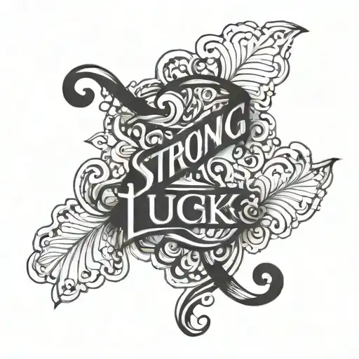 Strong Luck Helps Lettering