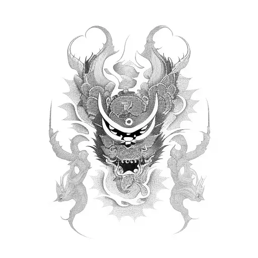 Combine Elements Of Traditional Japanese Tattoo Art With German Folklore Motifs