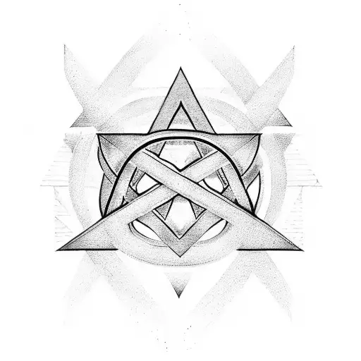 Infinity Sign That's More Triangular With Hebrew Letters For Jesus