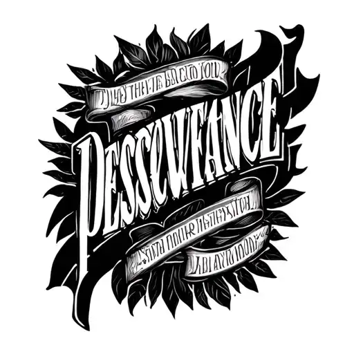 Make A Simple Tattoo With Different Fonts For The Word Perseverance